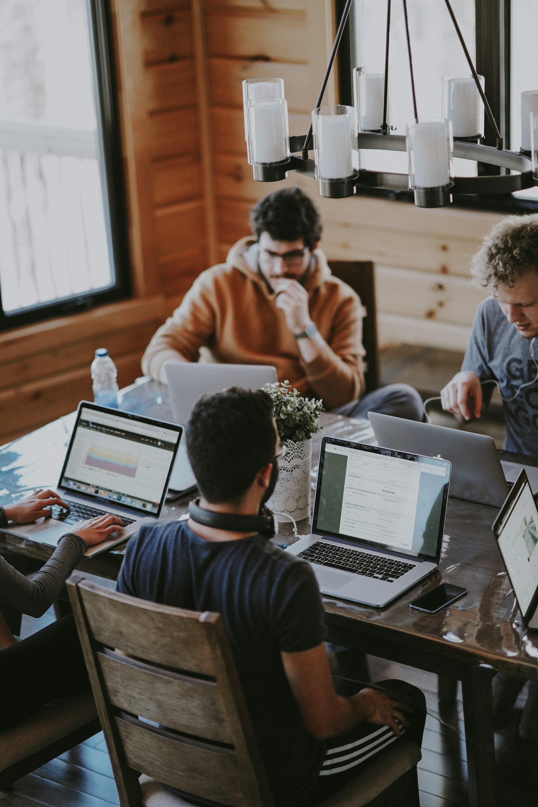 A leadership team meeting